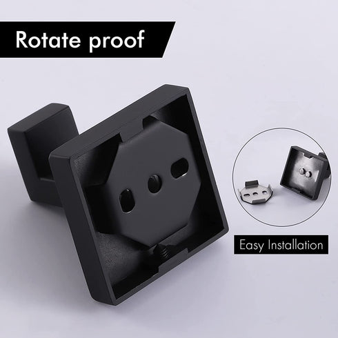 KES Towel Hook for Bathroom Coat Hook Wall Mounted Robe Hook SUS 304 Stainless Steel Matt Black 2 Pack, A22560-BK-P2