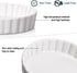 Dizada Quiche Pans Ramekins, 4 inch Mini Fluted Quiche Baking Dish Porcelain Tart Pan Baking Pans Perfect for Baking Small Tart Pies, Creme Brulee, Custard Dishes and Mini Cheesecake - Set of 6 (4 in)