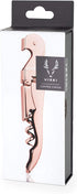 Viski Copper Double Hinged Corkscrew Wine Bottle Opener and Foil Cutter, Waiter™s Corkscrew Wine Key, 4.75"