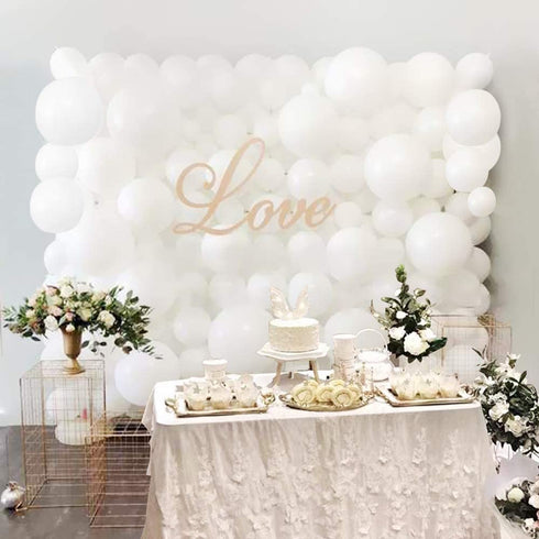 White Balloon Garland Arch Kit, 110Pcs Mixed Sizes White Balloons With Tool,Party Decorations White Balloon for Wedding Bridal Shower Gender Reveal Baby Shower Birthday Party Decorations Supplies
