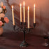VINCIGANT Black Candle Holders Fireplace Candelabra for Taper Candle,Dinning Room Table Centerpieces Decoration,Christmas
