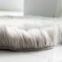 Carvapet Luxury Soft Faux Sheepskin Chair Cover Seat Pad Plush Fur Area Rugs for Bedroom, 2ft x 3ft,Grey