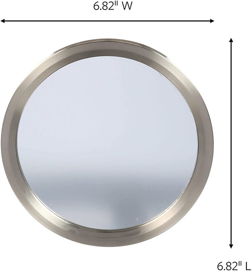 Command Bath Mirror, Satin Nickel, 1-Mirror, 2-Water-Resistant Strips, Organize Damage-Free