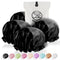 Shower Cap for Men Reusable Extra Large Shower Cap for Women (Black 4 Pack Large) Satin Double Layer EVA Waterproof Long Hair Cap