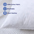 DOWNCOOL 100% Cotton Stuffer Throw Pillow Insert, Square Down and Feather Filled Decorative Bed Sofa Insert, 18x18 Inch, White