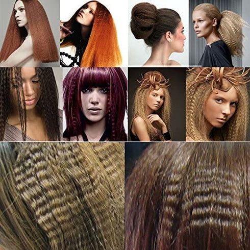 Ceramic Crimper Iron for Fluffy Hairstyle Curling Iron, Corrugation Crimper Hair Irons, Anti Static Ceramic Hair Crimping Iron Adjust Temperature