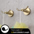 GERZ SUS 304 Stainless Steel Bath Double Coat Hook Towel/Robe Clothes Hook for Bathroom Kitchen Modern Hotel Style Wall Mounted Brushed PVD Zirconium Gold 2 Pack
