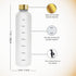 Healthywish - Time Marked Cute Water Bottles For Women And Men, BPA Free Aesthetic & Frosted Water Bottle With Time Marker, Clear Water Bottles 1 Liter | 32 Oz