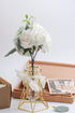 GeeSoft Valentine's Day Artificial Flowers Fake Roses 50 PCS w/Stem Rose Heads for Bouquets for Wedding Decorations Centerpieces Arrangements Party Home Decor (Cream White+Champagne, 50pcs)