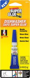 Super Glue 15171-12 Dishwasher Safe Glass Glue Tube, 3g