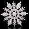 Large Snowflakes Set of 5 White Glittered Snowflakes Huangliao 12" Christmas Decorative Hanging Ornaments Window Decor Winter Outdoor Decorations