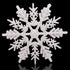 Large Snowflakes Set of 5 White Glittered Snowflakes Huangliao 12" Christmas Decorative Hanging Ornaments Window Decor Winter Outdoor Decorations