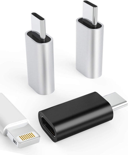 3Pack Lightning Female to USB-C Male Adapter,Type Charging for Samsung Galaxy S20 Ultra Z Flip Note S10 S9 Plus Google Pixel 5XL Compatible with Cable Converter Connector Charger LG Ipad Pro Air4 2020