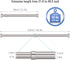 STARTOSTAR Adjustable Closet Rod 21.6 to 40.5 Inch Small Size Stainless Steel Clothes Rod with for Wardrobes, Shoe Cabinets(Need tools to install)