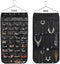 Hanging Jewelry Organizer, Double Sided 40 Pockets and 20 Magic Tape Hook Jewelry Organizer, Necklace Holder Jewelry Chain Organizer for Earrings Necklace Bracelet Ring with Hanger, Black