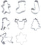 8 Pcs Large Christmas Cookie Cutters Set, Stainless Steel Biscuit Shape Molds for Christmas Tree,Snowflake, Stocking, Candy Cane