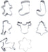 8 Pcs Large Christmas Cookie Cutters Set, Stainless Steel Biscuit Shape Molds for Christmas Tree,Snowflake, Stocking, Candy Cane
