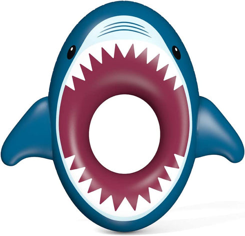 Jasonwell Inflatable Shark Pool Float Shark Floaties Water Fun Summer Beach Swimming Pool Tube Inflatables Ride on Pool Party Raft Lounge Toys for Kids Adults
