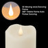Real Wax Flameless Pillars Fake Flickering Candles Battery Include Dancing Moving LED Flames with 5-Hour Timer and Long Lasting for Seasonal & Home Decoration (D3inches X H8inches)