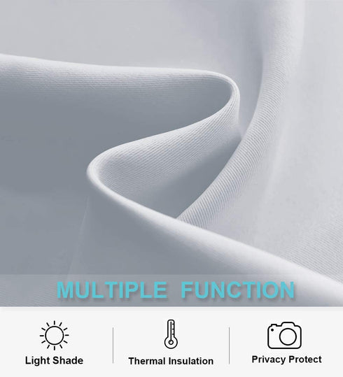 RYB HOME Kitchen Curtains Room Darkening Curtain Tiers Small Window Curtain Draperies for Nursery / Dining Room / Bathroom, 42 inch Wide x 36 inch Long, Grayish White, 2 Panels