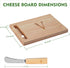 Monogram Oak Wood Cheese Board With Spreader,V-Initial (V)