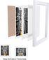 Finefrarm 12x16 White Picture Frame to Display 11x14 Photo with Mat or 12 by 16 Picture Without Mats Picture Frames Wall Art for Living Room Wall Mounting and Tabletop Decor