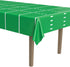 Beistle 3Piece Game Day Football Tablecovers, 54" x 108", , Green/White