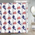 Gdmoon Sea Animals Whale Shower Curtain Navy Whale Nautical Ocean Theme Cartoon Home Decor Polyester Fabric Waterproof Durable Bathroom Curtain with 12 Hooks 72x72In YLWHGD1086