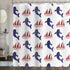 Gdmoon Sea Animals Whale Shower Curtain Navy Whale Nautical Ocean Theme Cartoon Home Decor Polyester Fabric Waterproof Durable Bathroom Curtain with 12 Hooks 72x72In YLWHGD1086