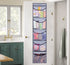 KEETDY Over The Door Organizer Storage for Closet with 5 Pockets Organizer for Bedroom Bathroom, 2 Pack?Grey?