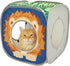 Kitty City Safari Play Cubee, Cat Cube, Play Kennel, Cat Bed, Jungle Cat House, Multicolor, 15 H x15 W inches