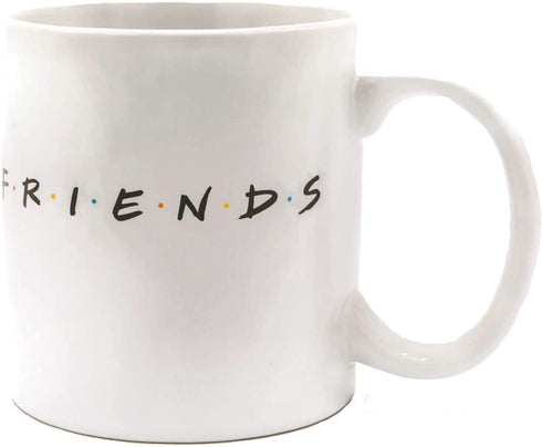 Silver Buffalo Friends Doodle Logo Ceramic Mug, 20 Ounce White