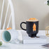 Matte Black Corgi Mug with Original Bamboo Lid,Handcrafted Corgi Gifts for Corgi Lovers Cute Coffee Mug Tea Cup Perfect Novelty Gifts Mug(14oz)(Black, Corgi)