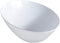 Party Essentials Disposable Hard Plastic Contemporary Angle Bowl, 8-Count, 8 oz, White