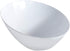 Party Essentials Disposable Hard Plastic Contemporary Angle Bowl, 8-Count, 8 oz, White