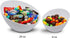 Party Essentials Disposable Hard Plastic Contemporary Angle Bowl, 8-Count, 8 oz, White