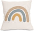 Ailansnug Boho Sun and Moon Clouds and Rainbows Kids Throw Pillow Case Modern Art Pillow Cover for Living Room Bedroom Home Minimalist Decorations 18"x 18", 4 Pack No Pillows