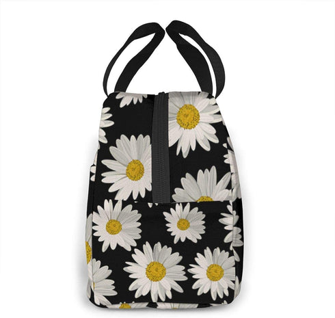Daisy Lunch Tote Bag for Women Stylish Lunch Tote Bag Insulated Lunch Bag Lunch Box Insulated Lunch Container Reusable with Pocket