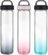 Life4u Reusable Borosilicate Glass Water Bottle Wide Mouth with Neoprene Sleeve Glass Drinking Bottle BPA Free (Pink)