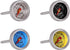 Escali AHS1-4 Easy Read Mini Steak Thermometer Set, Dial Reads Rare, Medium & Well, Dishwasher Safe, Silver