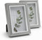 Afuly 4x6 Picture Frames Grey Wood Texture 4 by 6 Photo Frames Ready to Hang Stand Tabletop Desk Display Modern Gray for Home, Set of 2 Unique Gifts for family