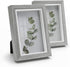 Afuly 4x6 Picture Frames Grey Wood Texture 4 by 6 Photo Frames Ready to Hang Stand Tabletop Desk Display Modern Gray for Home, Set of 2 Unique Gifts for family
