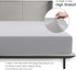 BROLEX Queen Fitted Sheet,1 Single Fitted Sheet Only,Ultra Soft Stretchy Jersey Knit,Wrinkle Free & Stay in Place,Fit Mattress Deep from 8" Up to 14",Light Grey