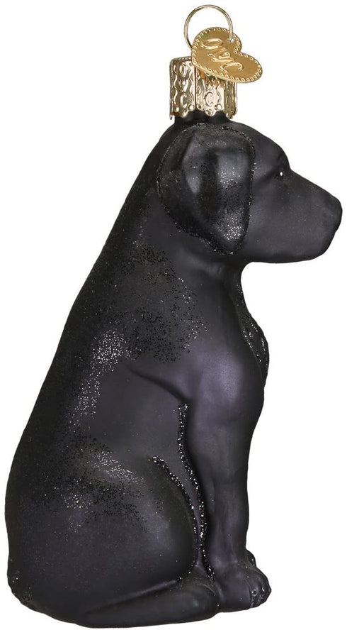 Old World Christmas Black Labrador Dog Collection Glass Blown Ornaments for Christmas Tree