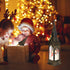 DUWIN 2 psc Christmas Water Lantern Glitter? LED Christmas Lantern Snow Globe Indoor and Hutdoor Christmas Holiday Home Decoration Suitable for Bar, Living Room, Holiday Party(Without Battery)(A)