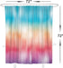 Dieqiu Colorful Ombre Shower Curtain Bathroom?Rainbow Abstract Geometric Purple Fabric Shower Curtains Set Blue Wave Gradient?12 Plastic Hooks Polyester Waterproof 72"x 72"