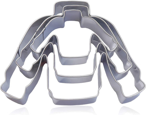 3 Piece Ugly Sweater Cookie Cutter Set - 4 1/5", 3 1/2", 2 1/2" - Christmas Winter Sweater Cookie Cutters