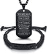 Son Gift Personalized Braided Bracelet from Mom and Dad with Dog Tag Necklace You Will Never Lose Birthday Graduation Valentines Gifts Black Stainless Steel