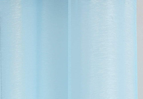 WARM HOME DESIGNS Pair of Premium Quality 54 x 84 Inch Sheer Baby Blue Faux-Linen Rod Pocket Curtains. Total Width of These Affordable Drape Panels is 108". Fit 1.5" or Smaller Rod. J Baby Blue 84"