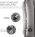 Sunany Inflatable Neck Pillow Used for Airplanes/Cars/Buses/Trains/Office Napping with Free Eye Mask/Earplugs (Gray), Small